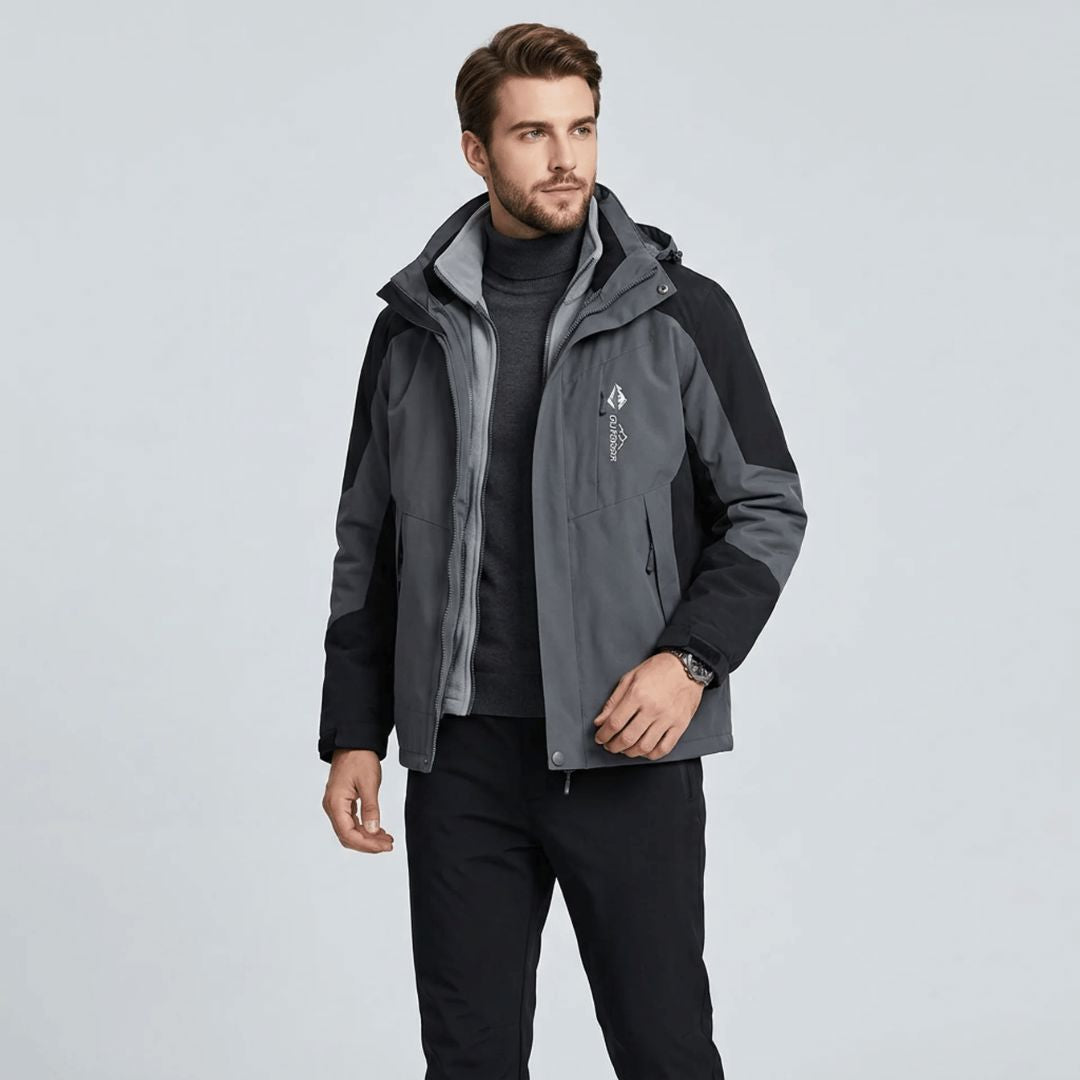 Colours available in the men's 3 in 1 waterproof jacket
