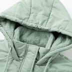 Close-up of the thermal lining in the women's padded parka
