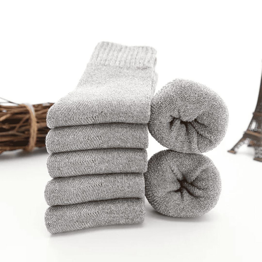 Merino wool socks worn in winter