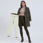 Women's fleece lined thermal leggings, front view