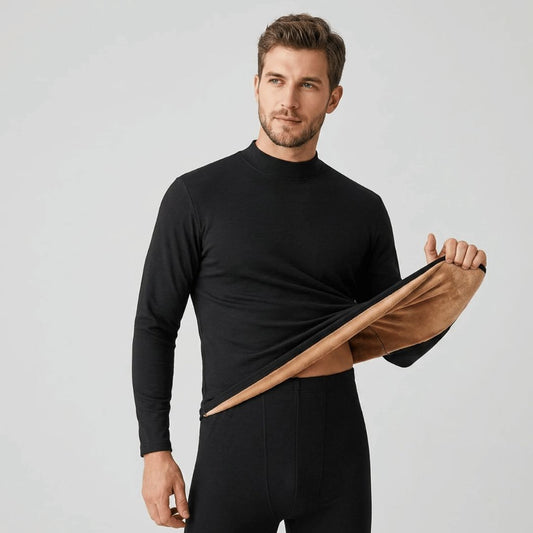 Men's high neck thermal set, top and bottoms