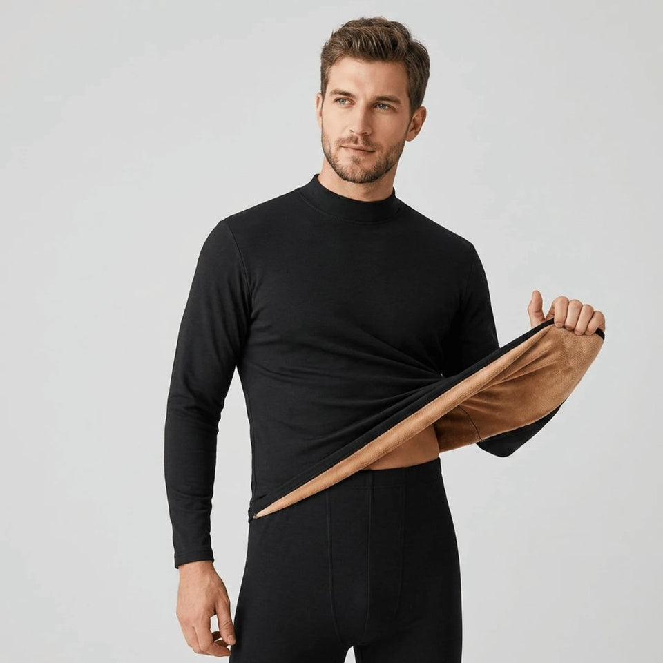 Men's high neck thermal set, top and bottoms