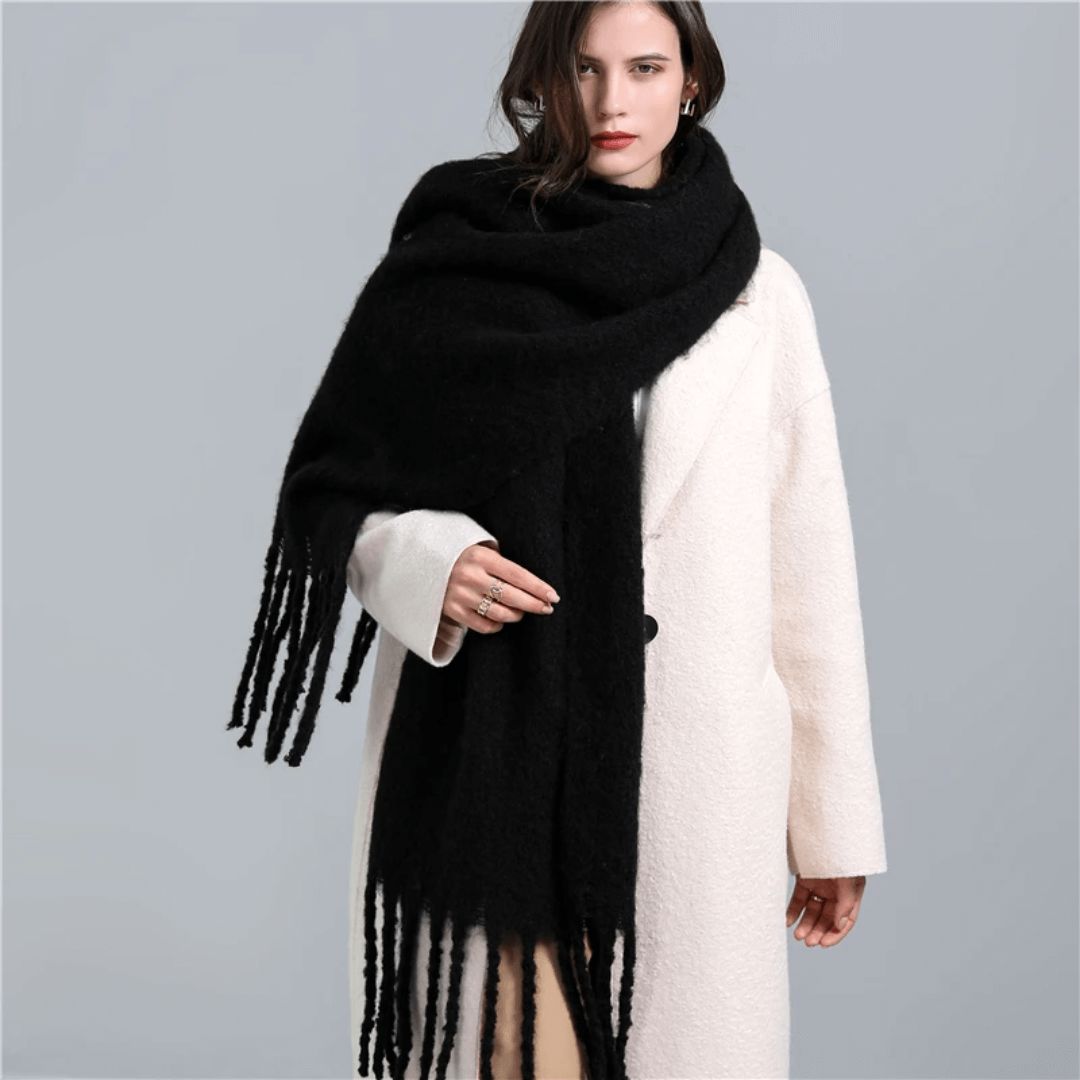 Women's cashmere scarf, front view