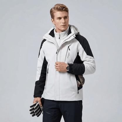 Waterproof outer shell of the men's 3 in 1 jacket