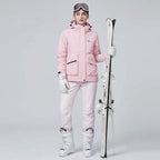 Women's ski set, jacket and salopettes, front view