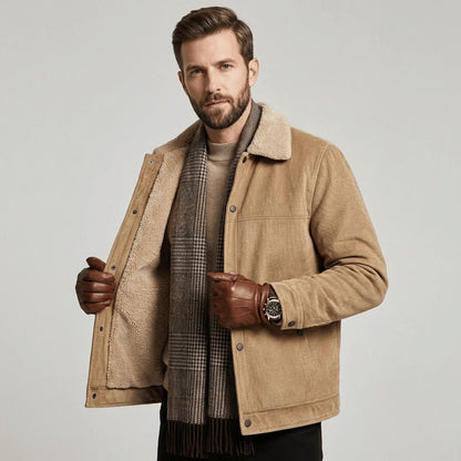 Men's Amsterdam fleece lined jacket, front view