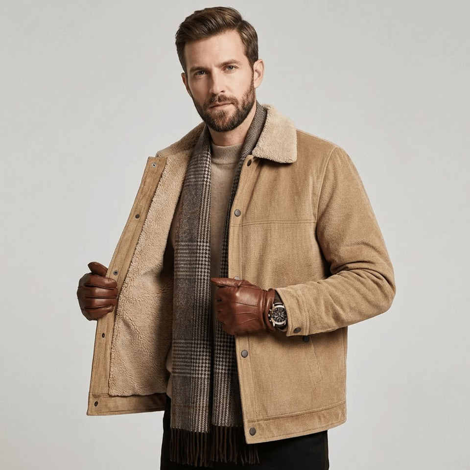 Men's Amsterdam fleece lined jacket, front view