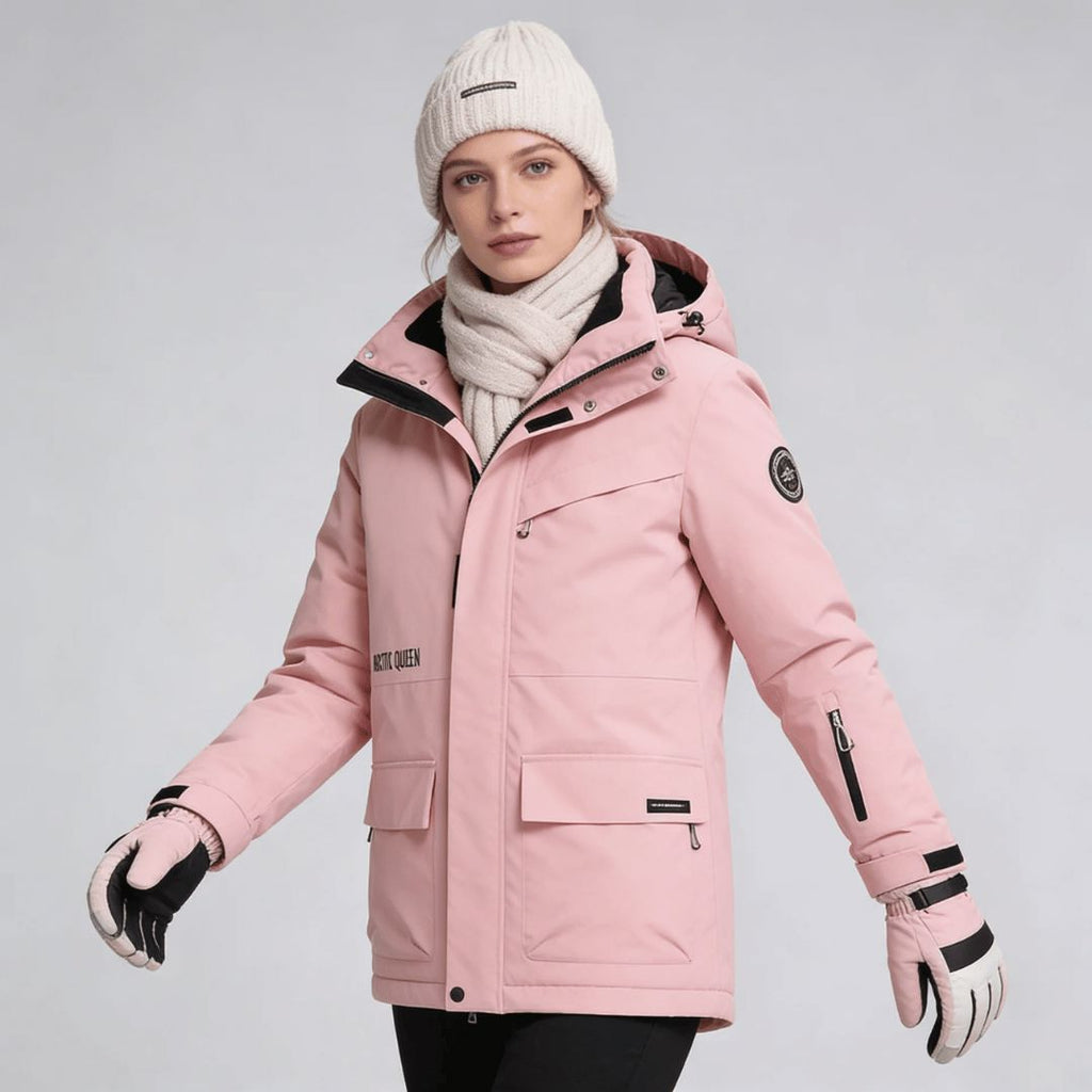 Women's waterproof winter coat in white