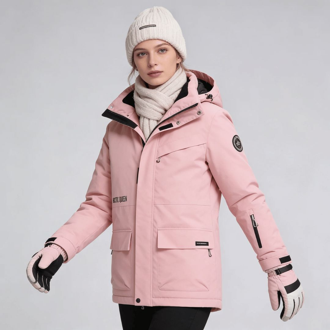 Women's waterproof winter coat in white