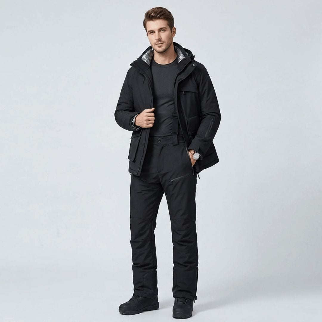 Men's ski salopettes with adjustable braces