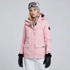 Women's fleece lined winter coat, front view