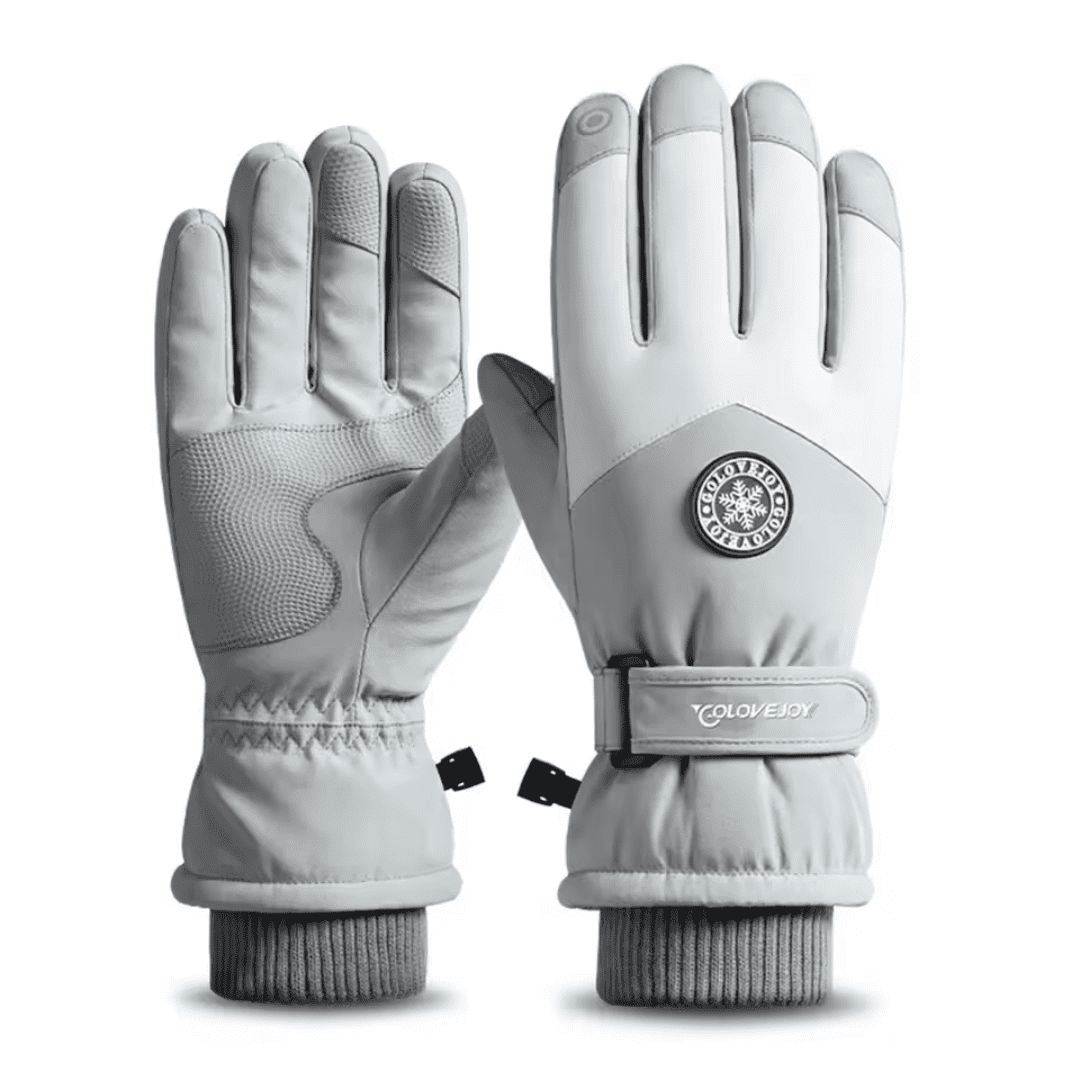 Women's ski gloves, back view