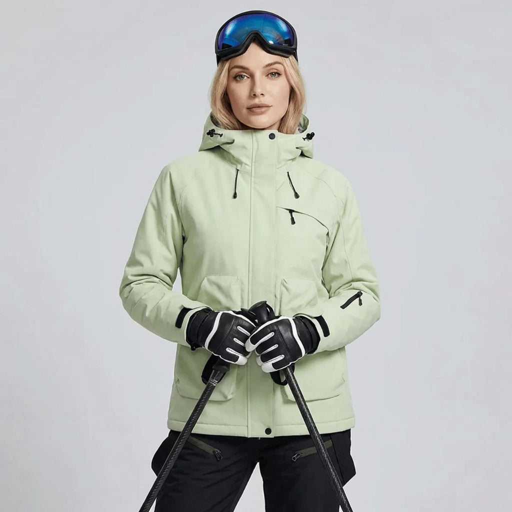 Women's waterproof ski set in sky blue