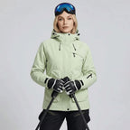 Women's waterproof ski set in sky blue