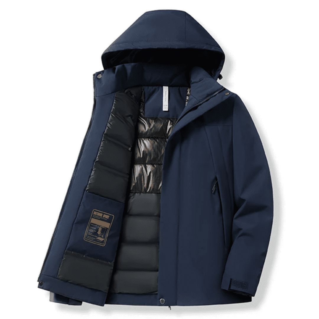 Colours available in the men's waterproof puffer jacket