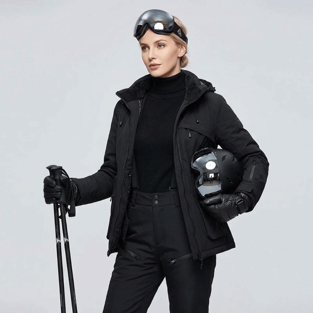 Women's ski set in powder pink