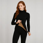 Close-up of the plush lining in the women's thermal set