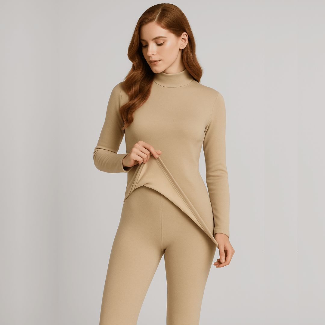 Women's base layer thermal set, back view