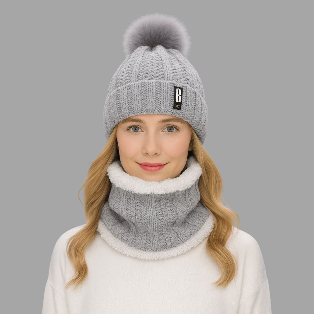 Close-up of the fleece lining inside the beanie