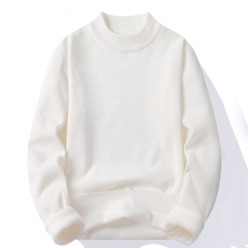 Men's fleece jumper in white