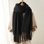 Long, soft fleece scarf for winter