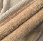 Close-up of the plush inner of the women's fleece jumper