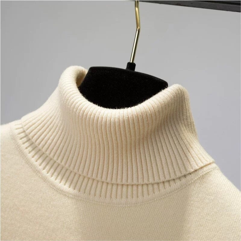 Close-up of the roll neck on the women's jumper