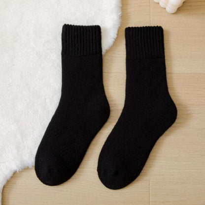Thermal fleece socks in black