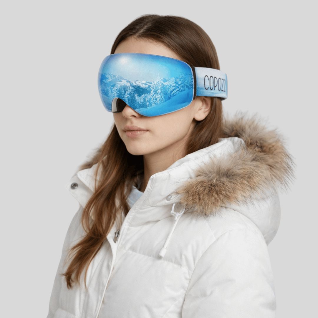 Unisex anti-fog ski goggles with UV400 protection