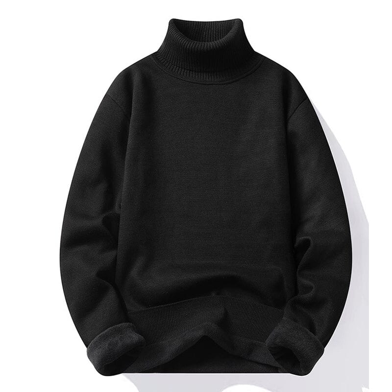 Men's roll neck jumper in a dark shade