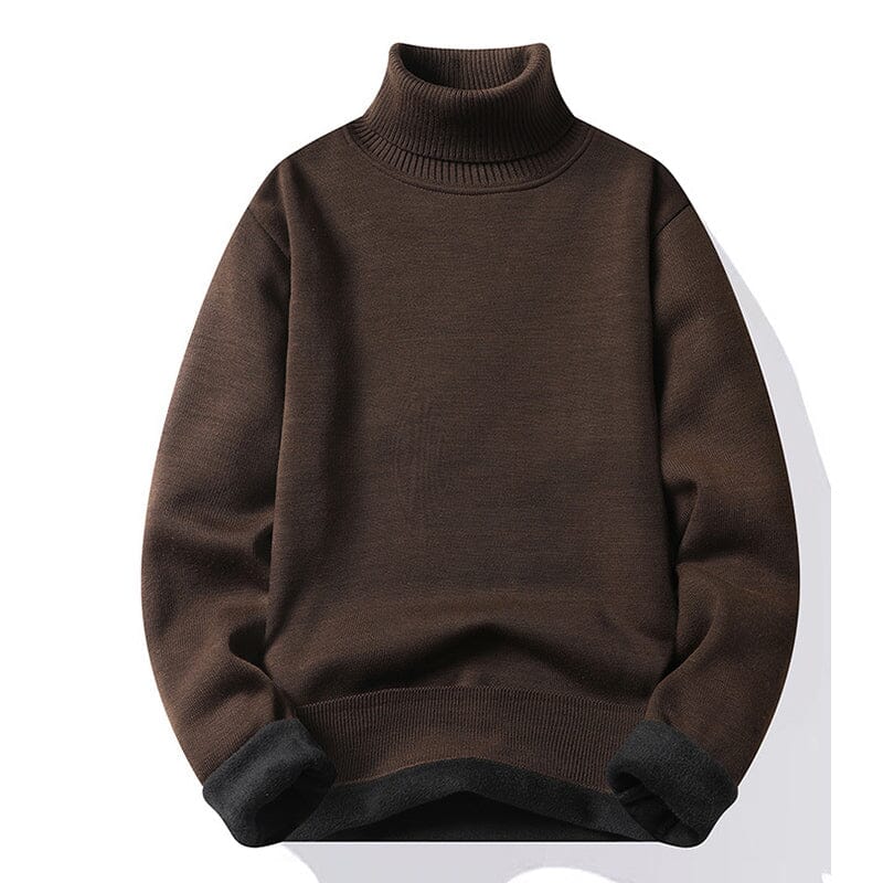 Men's roll neck jumper in beige
