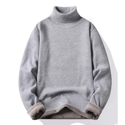 Men's roll neck jumper in grey