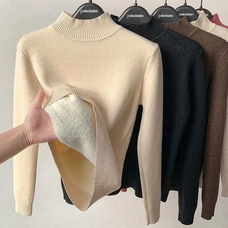 Women's fleece jumper in beige