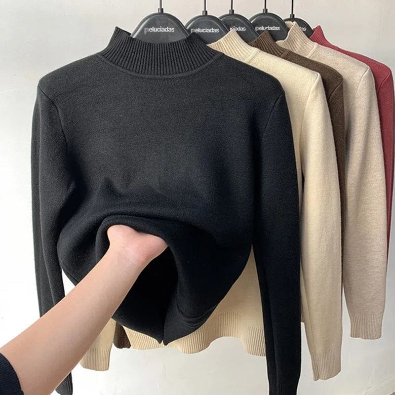 Women's fleece jumper in black