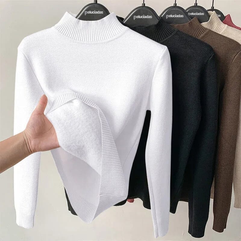 Women's fleece jumper in white
